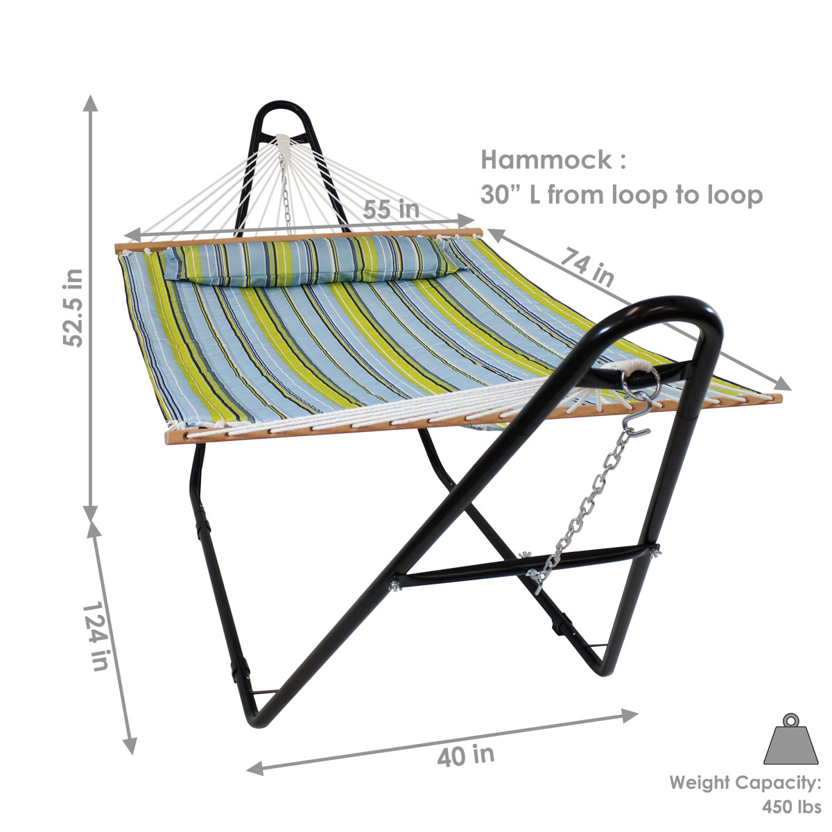 Arlmont & Co. Harrington Double Hammock with Stand & Reviews Wayfair